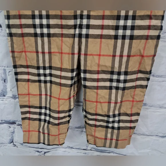 Burberry Baby One Piece Full Jumpsuit Bodysuit Iconic Nova Check Size 18M 65cm - Picture 7 of 12